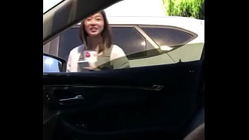 Asian dick flash in car
