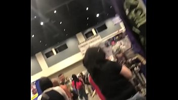 Comicon bulge flash. White girls is hungry for it.